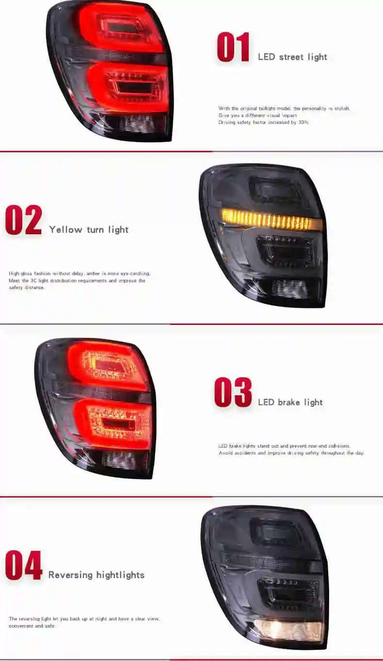 Tail Light Assembly For Chevrolet Captiva Led Driving Lights